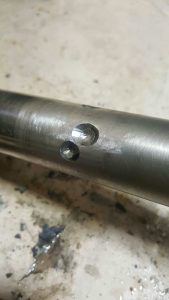 Holes in the shaft